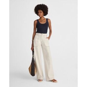 Madewell Superwide Leg Utility‎ Jeans Vintage Canvas Sz 27 Contrast Stitching